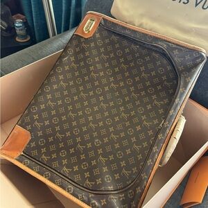 Louis Vuitton Monogram Carry-On Suitcase in Brown and Tan